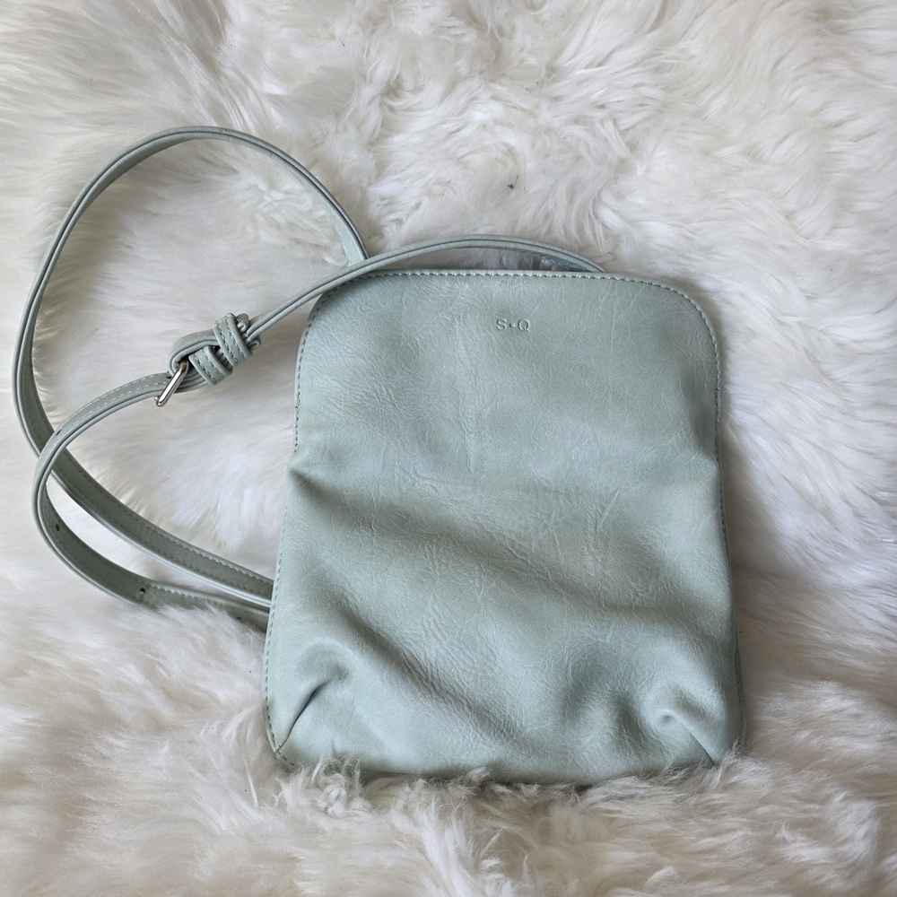 Sleek Light Aqua Crossbody Bag